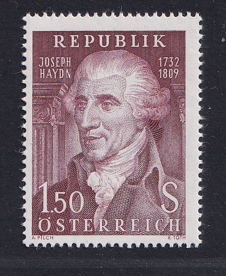 Austria  #644  MNH  1959  Joseph Haydn