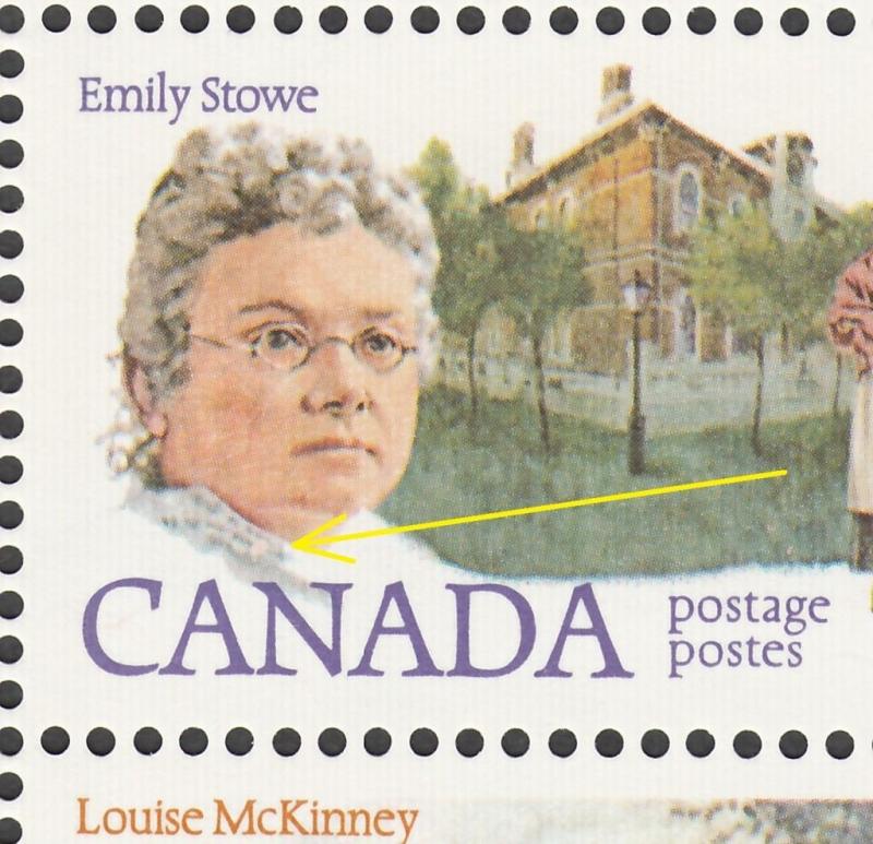 Error Variety = PINK BROOCH ON COLLAR = Canada 1981 #879i  Pos.1 MNH [ec84]