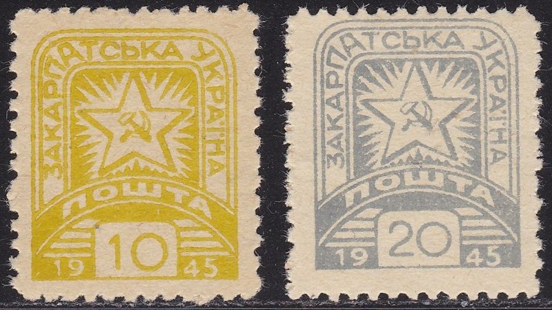 1945 SUBCARPATHIAN UKRAINE - No. 87/88 2 MNH/** values