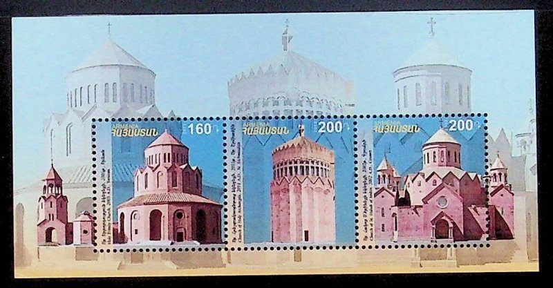 ARMENIA Sc 938 NH SOUVENIR SHEET OF 2013 - CHURCHES - (WS25)