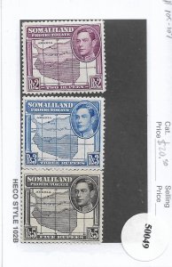 Somaliland Protectorate: Sc # 105-107, MH (50049)