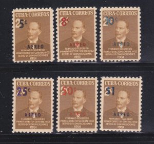 Cuba C51-C56 Set MNH Surcharges (A)