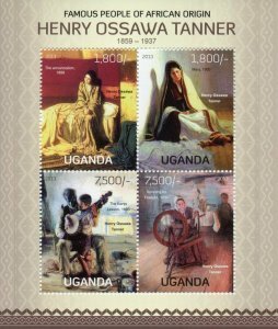 Uganda 2013 HENRY OSSAWA TANNER Famous paintings Sheet Perforated Mint (NH)