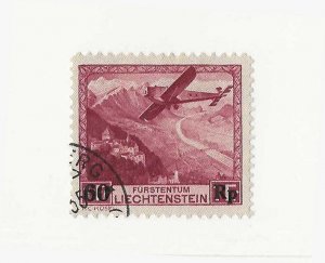 Liechtenstein Sc #C14  60Rp overprint used VF