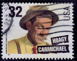 United States, 1996, Hoagy Carmichael - Songwriter, 32c, #3103, used**