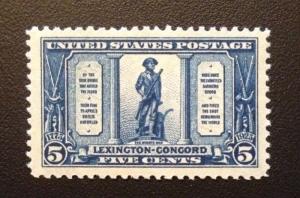 StampGeek Scott #619 Lex-Concorde Minuteman, MINT, XF, NH, OG