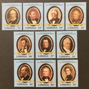 Liberia 1981 #912-21, U.S. Presidents, Wholesale lot of 5, MNH,CV $29