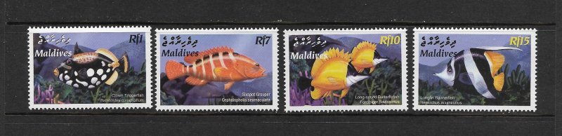 FISH - MALDIVES #2738-41  MNH