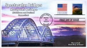 23-185, 2023, Spectacular Bridges, First Day Cover, Standard Postmark, Arrigoni