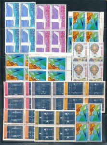 San Marino 1972/83 Air Balloons Blocks MNH (88 Stamps) CP383