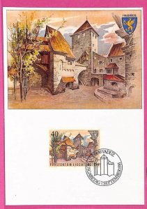 ag3420 - Liechtenstein - POSTAL HISTORY Set of 2 Maximum Card 1981 ARCHITECTURE-