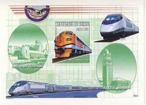 GUINEE GUINEA SHEET LOCOMOTIVES TRAINS