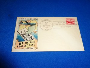 FLEUGEL MULTI COLORED CACHET FDC:  US SCOTT# C39a, SINGLE