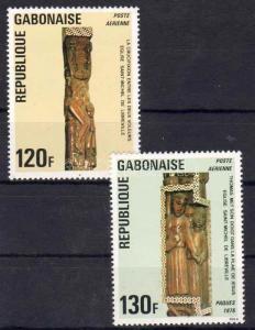 Gabon stamp Easter, wood carvings set MNH 1976 Mi 586-587 WS23874