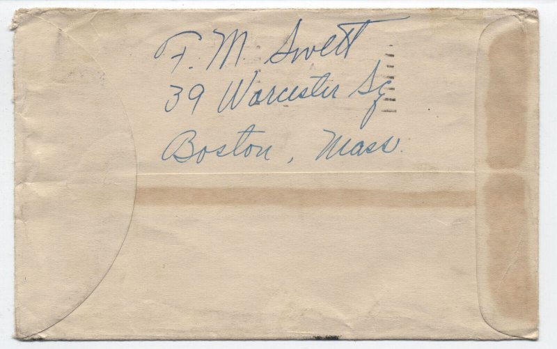 1933 Boston MA cover postage due Ripley's Believe-it-or-not [6654]