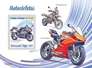 St Thomas - 2020 Motorcycles on Stamps - Stamp Souvenir Sheet - ST200512b