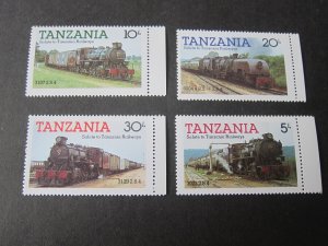 Tanzania 1985 Sc 271-4 train set MNH