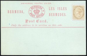Bermuda Stamps # SC1 Superb Mint Postal Card