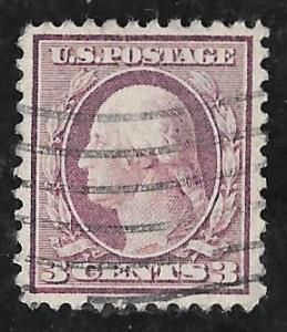 501 3 cents Washington, Light Violet ty1 Stamp used EGRADED VF-XF 85