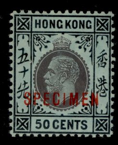 HONG KONG GV SG111as, 50c black/blue-green, M MINT. Cat £180. SPECIMEN