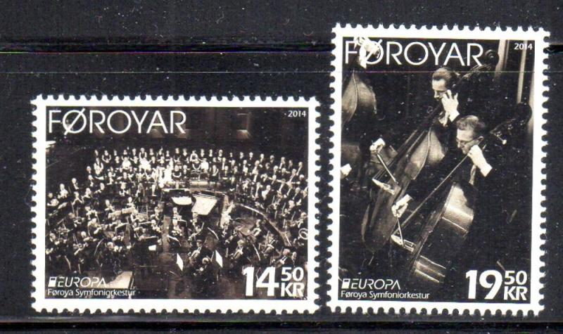 Faroe Islands Sc 619-20 2014  Europa, Music, stamp set mint NH