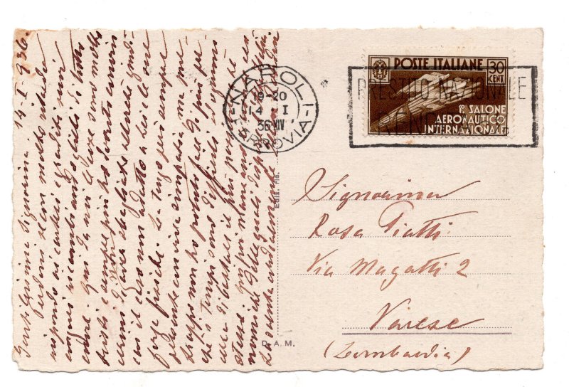 Cent Air Show. 30 isolated on postcard