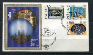 Italy 1976 First Day Cover Special Cancel  Colorano  Silk  Cachet  Intl Phila...