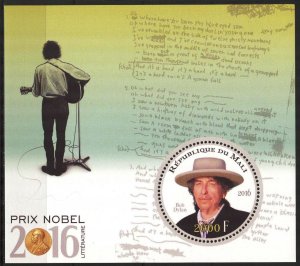 Mali 2016 Nobel Prix Literature 2016 Bob Dylan S/S MNH