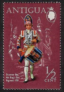 Antigua #262 Unused LH; 1/2c Drummer Boy (1970)