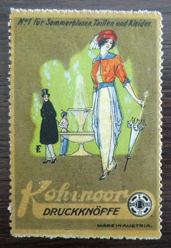 KOH I NOOR - POSTER STAMP! cinderella czech austria fashion reklamemarke J1