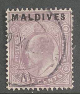 MALDIVES 1906 5cents SG4 FINE USED