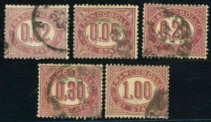 ITALY #01-O5 Official Stamps Postage Collection EUROPE 1875 Used