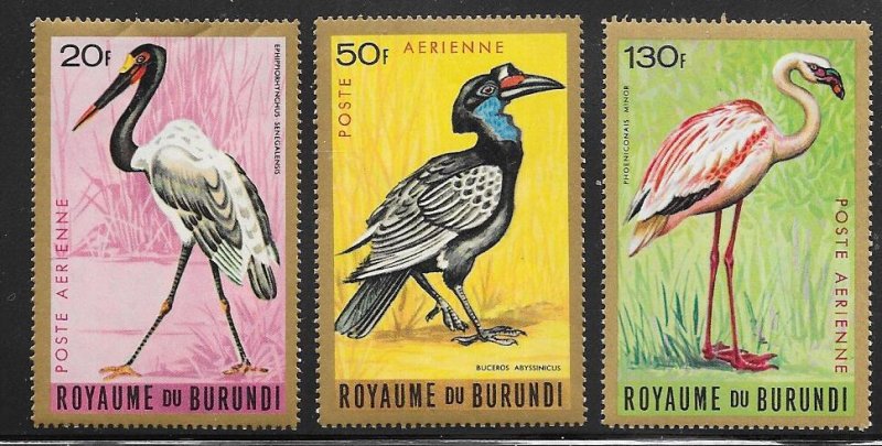 Burundi #C8-C14,C18 Birds  (MNH) CV $15.40