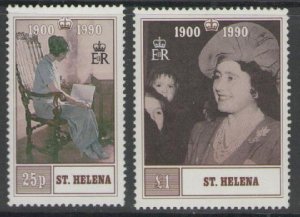 ST.HELENA SG570/1 1990 QUEEN MOTHER MNH