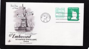 U561 Liberty Head Embossed, FDC ArtCraft