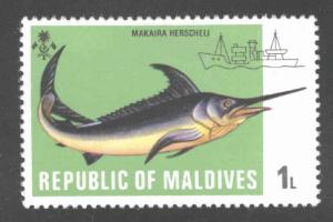 Maldive Islands Scott 436 MNH** 1973 Marlin fish stamp