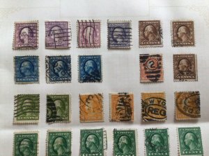 United States early used stamps on folded page A11613