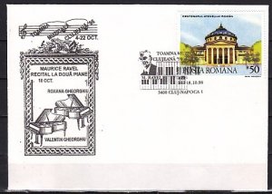 Romania, OCT/96. Composer Maurice Ravel Cancel on Cachet Cover.