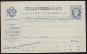 Austria Rohrpost RP3II Pneumatic Mail Postal Stationery Card UNUSED 107877