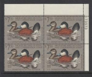 RW48  1981 Duck Plate Block (Mint NEVER HINGED) Face $30.00 cv$75.00