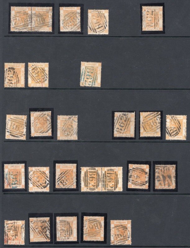 MOMEN: HONG KONG 1863-1871 CROWN CC 14 PAGES CAT. £6,300+ LOT #77135*