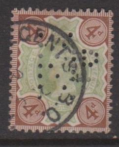 Great Britain Sc#116 Used Perfin KLD