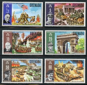 Grenada Scott 373-78 MNH - 25th Annv. of End of WWII Set - SCV 8.75