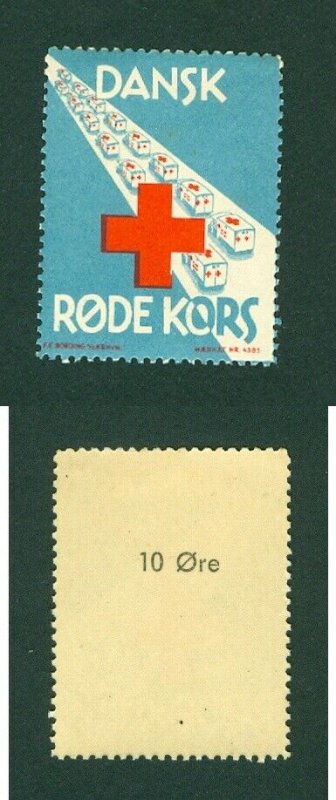 Denmark Poster Stamp  MNH. WWII Red Cross. KZ Camp Rescue  The White Busses.