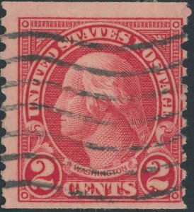 US 599 2 cent Washington; Used; Type I; OG -- See details and scans