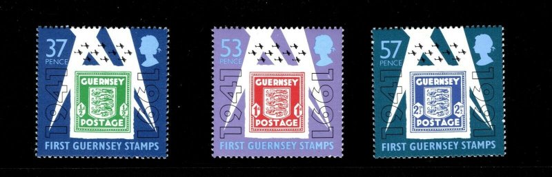 Guernsey (1991) - Scott # 446 - 448,  MNH