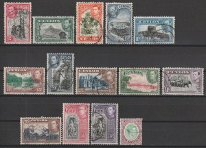 CEYLON 1938/48 SG 386/97 USED Cat £30