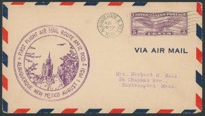 C12 Air Mail; First Flight cover; Albuquerque cachet -- See details and scans