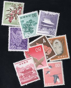 Japan Stamps # 746-754 MLH VF Scott Value $52.00