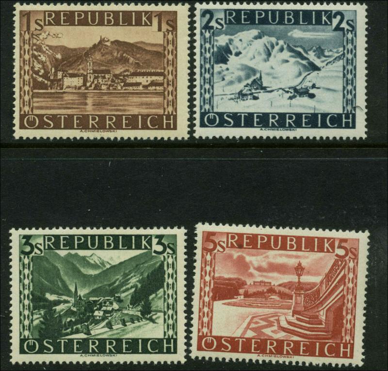 Austria Scott #496 - #499 Complete Set of 4 Mint Never Hinged